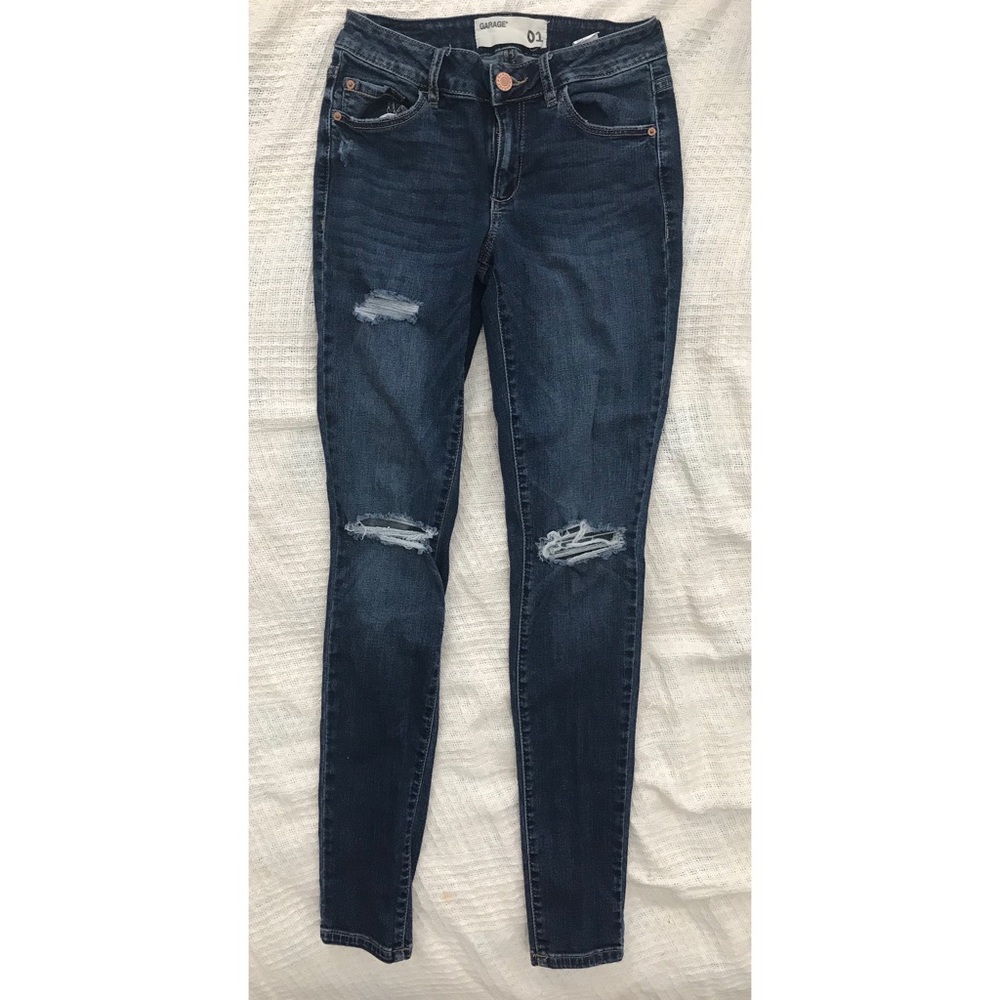 Garage distressed high waisted skinny jeggings